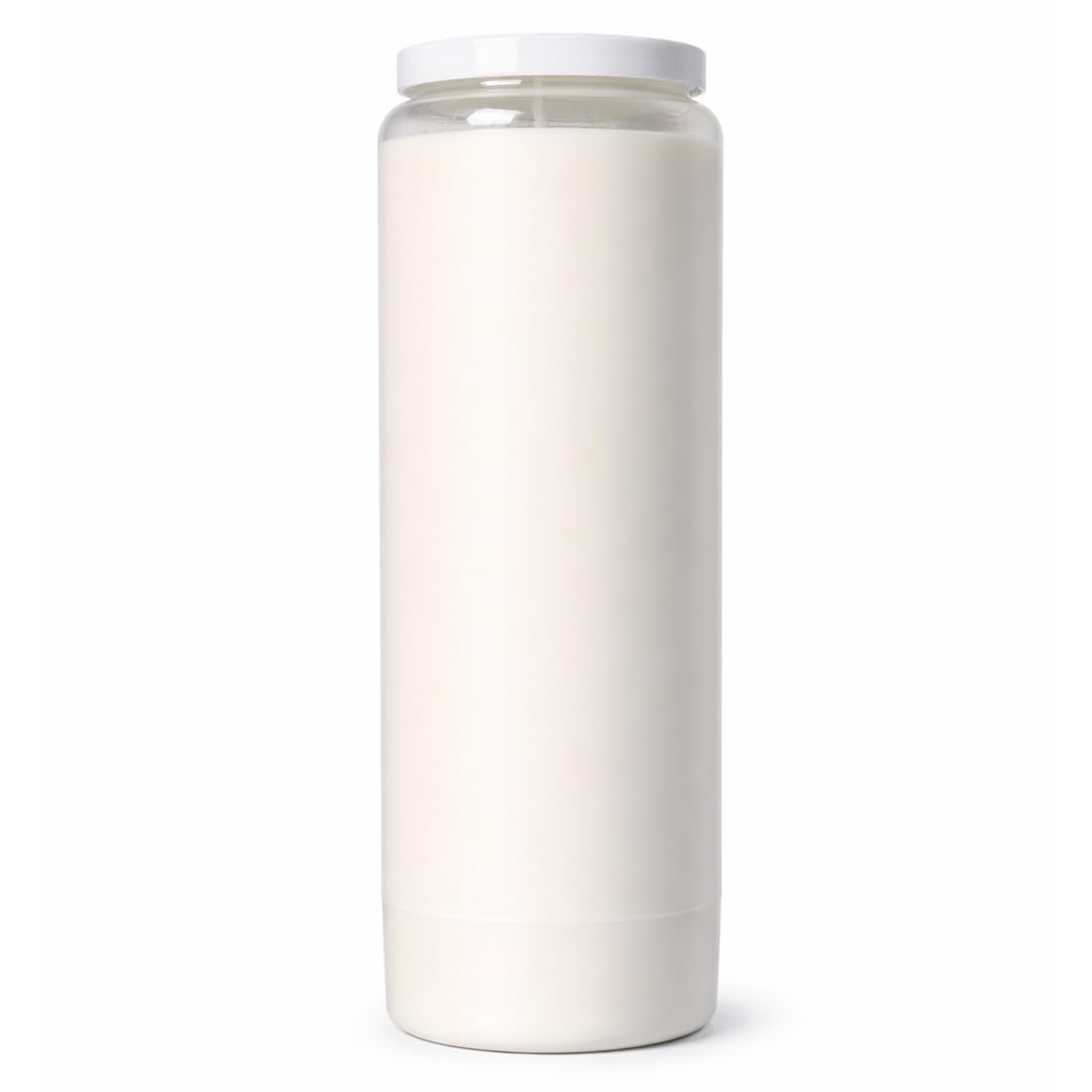 Horeca Candles White - 9 Day Prayer & Memorial Candles - Unscented Religious Vigil Lights In Plastic Jar - Clean Burning Vegetable Oil Wax - Indoor & Outdoor Use - Pack Of 20