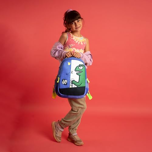 Image of Gear Giant Monster Backpack 15 inch /20L Small Water Resistant School Bag /Casual Backpack /Daypack /Kids Bag for Boys /Girls (Blue-Green)
