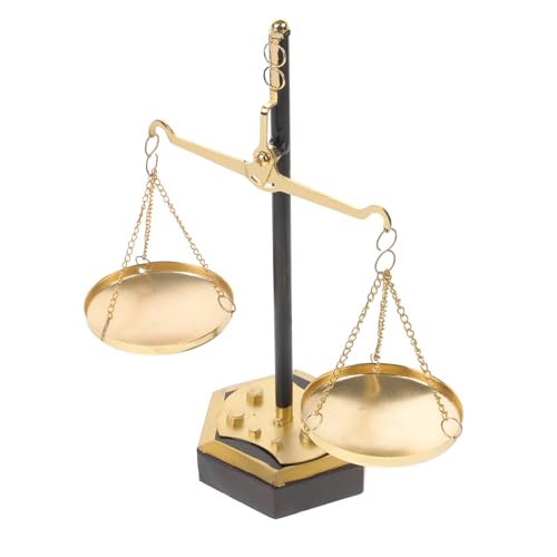 YARNOW Balanza de Justicia Decorativa de Metal para Centro de Mesa, Símbolo de Equilibrio y Justicia, Estilo Vintage para Sala o Estudio