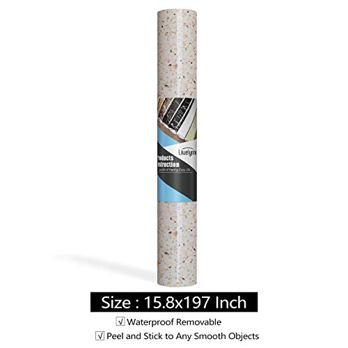 Papier peint terrazzo hydrofuge pour protéger meuble abîmé
