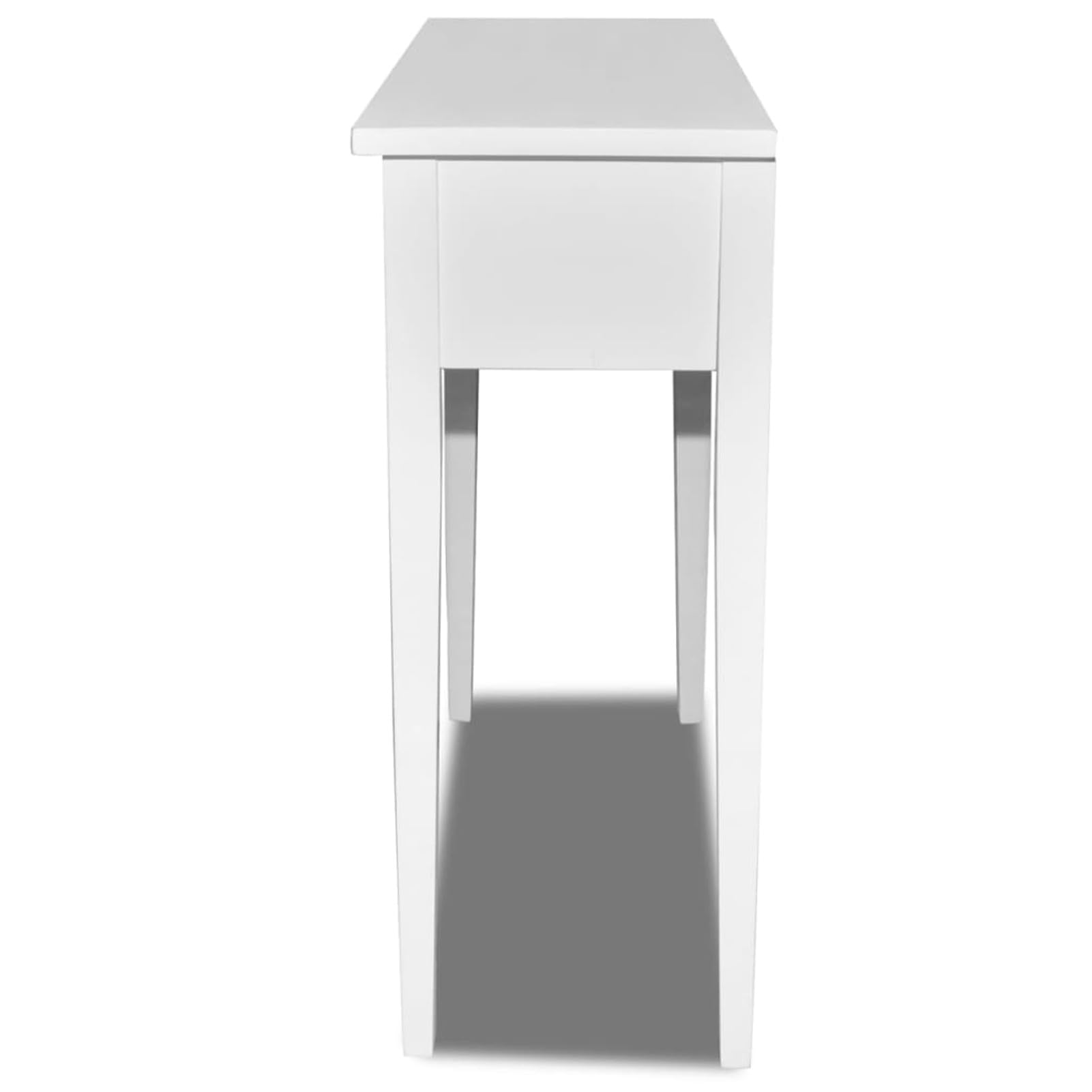 Homgoday Mesa Consola tocador con Dos cajones Blancos Mesas auxiliares de salón,Mesa Consola Recibidor Mueble de Entrada Estrecha Clásica