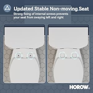 HOROW 17 Inch Tall Toilet Two Piece Elongated Toilet with ADA Comfort Chair Height Seat Powerful 128 GPF Single Flush Toilet for Bathroom 12 Rough In High Toilet for Seniors White Toilet Bowl