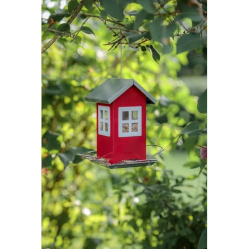 Trixie 55630 Futterhaus, 1.000 ml/20 cm, rot/silber