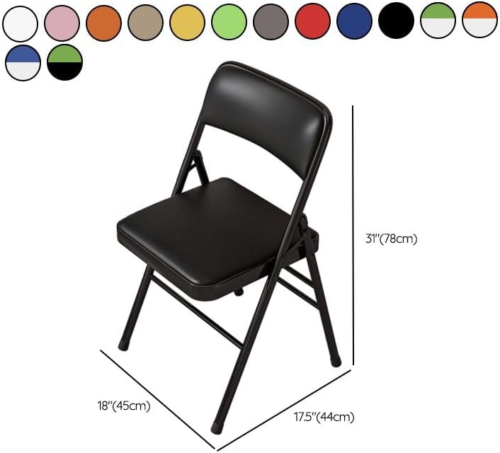 Miniatura 2 de Silla de conferencia plegable sin brazos, ligera, apilable para reuniones y invitados, para oficina, recepción, uso doméstico, diseño que ahorra