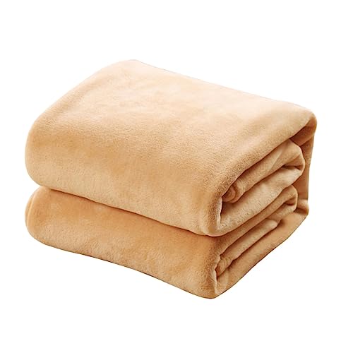 EPIGEIST Polar Farley Lecho Cama Felpa Acolchado Plano De Color Sólido Suave Cubrir De Lana Mantas Cálidas y Acogedoras Ultra Edredón Beige Pelo Camello Caqui