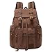 Produktbild Yimidear® Canvas Rucksack Vintage Rucksack Schulrucksack Retro Rucksack Daypack Backpack Lederrucksack Wanderrucksack Reisetasche Laptoprucksack für Herren Damen Jungen Mädchen(42 x28 x16 cm, Coffee)