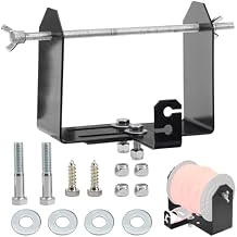 Weed Wacker Trimmer Line Holder Adjustable Width 4.5"-8.6", Supports 3 and 5 lb. Spools for Landscape Trailer Organization Accessories - Heavy Duty Stainless Steel with Mounting Hardware
