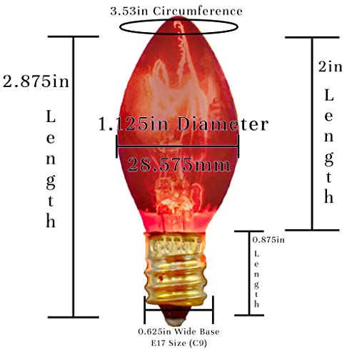 Set de 25 Luces C9 Naranja para Exterior 25FT Cordón miniatura 3