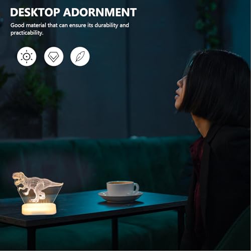 Lámpara de Mesa de Noche LED 3D Dinosaurio Homoyoyo miniatura 3