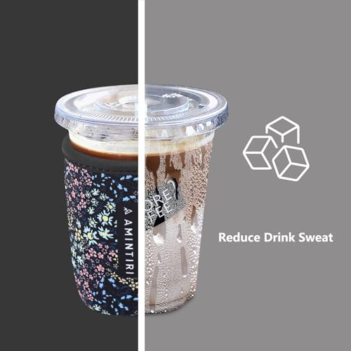 Image of 3 Pack Reusable Neoprene Sleeve for Iced & Hot Drinks, Compatible with Starbucks, Dunkin' Coffee Cup. (Early Spring)