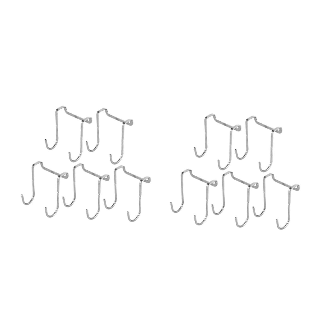 NUOBESTY 2 Set Gancio A Doppia S Appendiabiti Sopra La Porta Appendiabiti A Forma Di S Gancio Per Asciugamani Gancio Da Cucina Acciaio Inossidabile Silver 5 Pezzi * 2