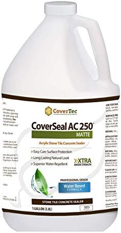 CoverSeal AC250 Matte Stone, Tile and Concrete Sealer, Water Based (1 Gal - Prof Grade)