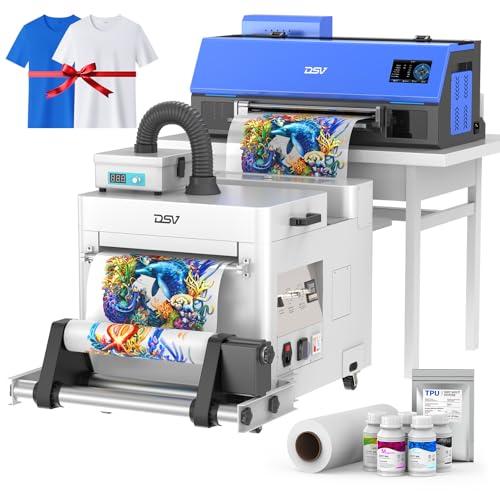 Image of DSV A3 Plus XP600 DTF Printer with Shaker, Automatic Timed Cleaning (Set via Touchscreen), 200% Faster Than L1800 /L805, 4.5 inch LED Touch Panel, Smart White Ink Circulation