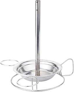 DOITOOL Grelha de acampamento para lata de cerveja com suporte de peru externo com bandeja de gotejamento e assadeira com bandeja para assar churrasco suporte para aves de capoeira, grelha de frango ao ar livre