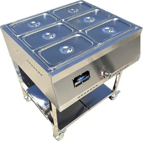 Gas Shark 6-Pan Propane Steam Table