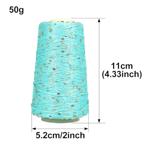 Hilo de seda helada de verano y algodón de 50g para tejer a mano con lentejuelas 5