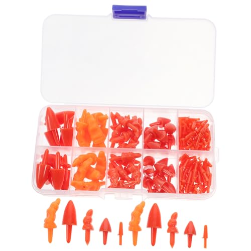 BESPORTBLE 1 Caja nariz de muñeco de nieve de plástico juguete para hacer la nariz relleno manualidades navideñas navideños para manualidades juguete navideño para hacer nariz Orange