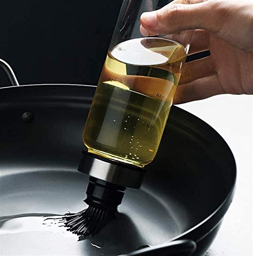 Olie en azijn fles Olie azijn fles dispenser glazen olijfolie fles lekvrije ol fles transparant, met schaalmeting 300 ml… - Image 3