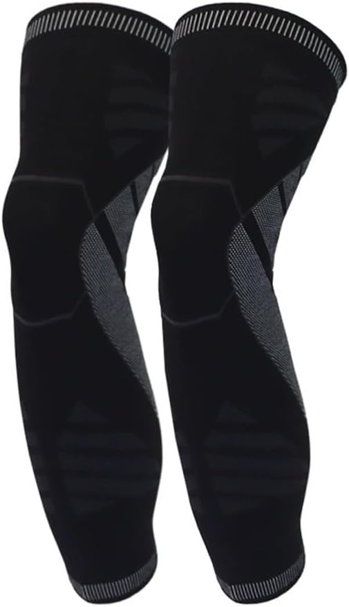 Calf Support Brace Extended Running Knee Pads Basketball Sports(Large)