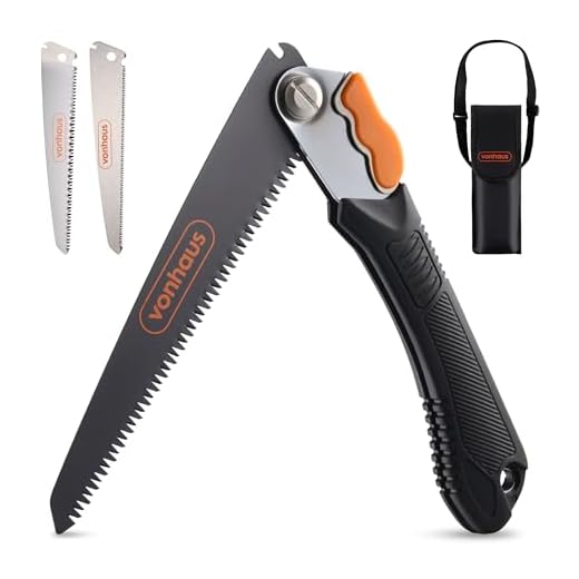 Folding Pruning Saw with Three Blades