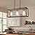 FILIMITIY 3-Light Kitchen Island Lighting, Farmhouse Pendant Island Light Fixture with Glass Shades, Black and Gold Chandelier for Dining Room, Restaurant, Foyer