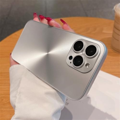 Coque iPhone aurore boréale protection souple antichoc mate argent