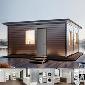 Customized 20 x 20ft（400 sq ft） 1-2 Bedroom Tiny House to Live in for Adults casas prefabricadas para Vivir Foldable Modular House for Sale Mobile Container House 1-5 Unit Room