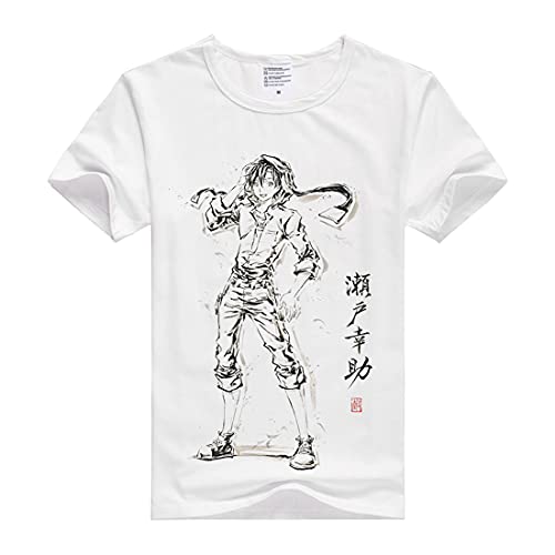 GRHOSE Kagerou Project Shirt Seto Shirt Fashion Tees Short Sleeve Modal Shirt Anime Shirts Summer Anime T-Shirt Athletic Shirt Modal Tee Shirt Top (White,XL)