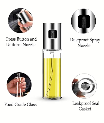 Image of Oil Sprayer for Cooking-100ml Olive Oil Dispenser Bottle Spray - Food Grade Portable Reusable Oil Vinegar Spritzer Sprayer Bottles for Air Fryer, Kitchen, Salad, Baking, BBQ, Frying (100 ML)