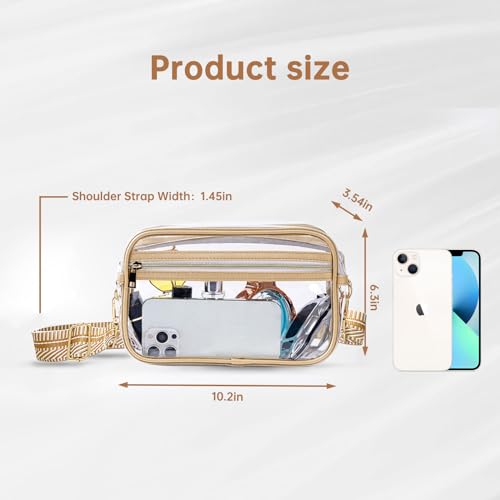 Clear Bag for Stadium Approved, Women Clear Purses Crossbody bags for Concerts Sports Events2