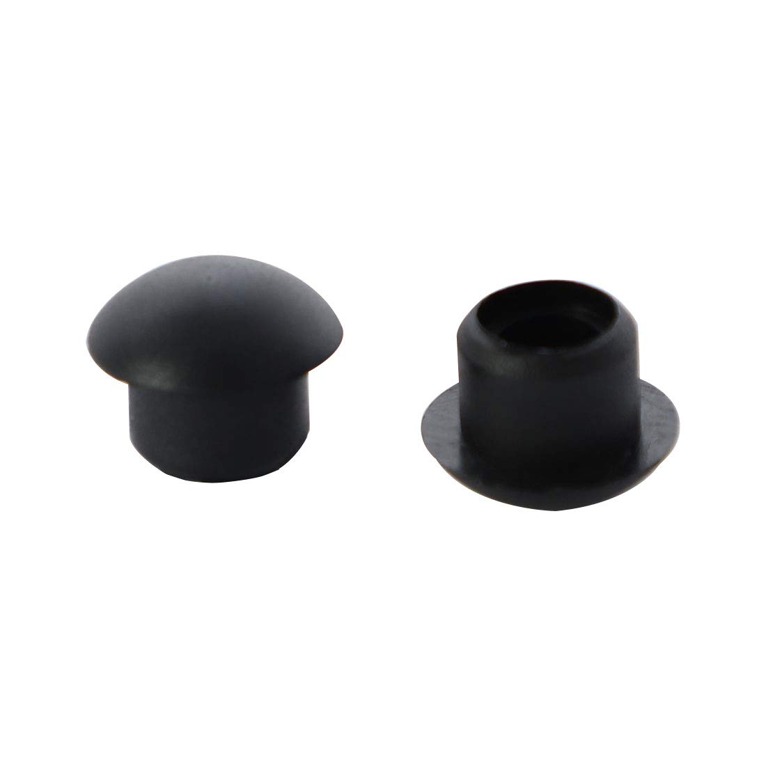 sourcingmap Plastic Flush Type Wiring Hole Tube Insert Cover Caps 8mm Dia 30 Pcs Black, / - Image 3