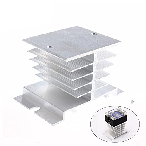 Radiador de relé estado sólido SSR con disipación térmica optimizada de aluminio blanco 10-40A 2