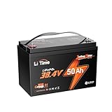 LiTime 36V 50Ah TM LiFePO4 Battery with Low Temp Protection, Deep Cycle Rechargeable Lithium Battery Group31, Up to 15000 Cycles, Perfect for Trolling Motors,Yacht,Boats,Marine,RV,Home