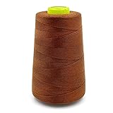 Tortoise UV Resistant High Strength Polyester Thread for Upholstery Human Hair Sewing Thread Weaving Thread 1000 Yards Color Red Brown