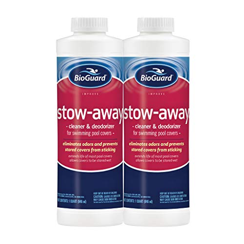 BioGuard Stow Away Cleaner & Deodorizer for Pool Cover 1 Quart 2 Pack