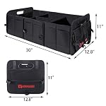 AUTOARK Multipurpose Car SUV Trunk Organizer with Removable Insulation Leakproof Cooler Bag,Durable Collapsible Adjustable Compartments Cargo Storage,AK-100 - Image 2