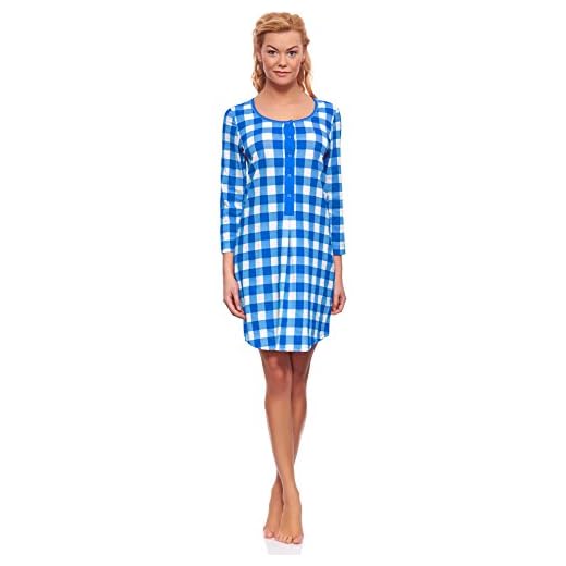 Italian Fashion IF Camicia da Notte Premaman Z6T1 M003 (Zaffiro/Bianco, M)