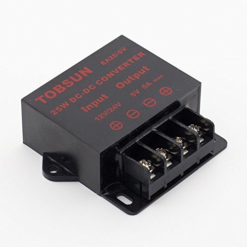 Alimentatore 12v~24v a 5V 5A 25W SUPERNIGHT Convertitore Modulo di Controllo Transformer DC DC Step Down Voltage Reducer Buck Converter Adjustable per LED displays, Automotive, Electricity ect.