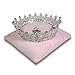Resonant Energies 6.5 Inch Square Blush Pink Velour Tiara & Crown Display Pillow Stand, 'Bean Bag' Support, TPV24M