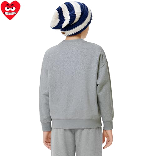 Boy Sweatshirts Cute Snag Eyes Heart Embroidery O-neck Cotton Pullover Thick Fall Loose Fashion Hoodie3