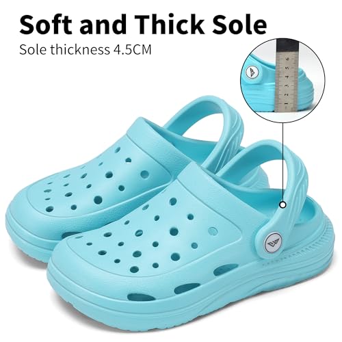 Image of Kids Tie Dye Garden Clogs for Boys Girls | Lightweight Slip-On Water Shoes with Arch Support