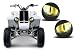 AMR Racing ATV Headlight Eye Graphic Decal Cover for Yamaha Banshee 350 87-05 - Eclipse Yellow