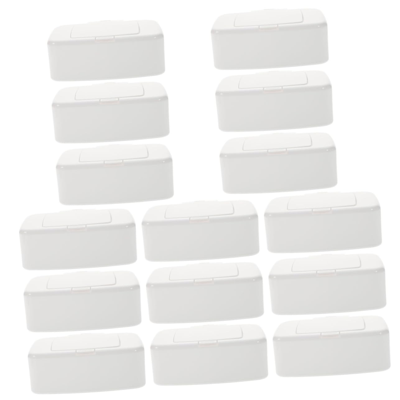 Alipis 15pièces Boîte à Lingettes Réutilisable Distributeur De Lingettes Pratique Avec Couvercle Pour Maison Et Bureau Pour Maquillage Et Nettoyage