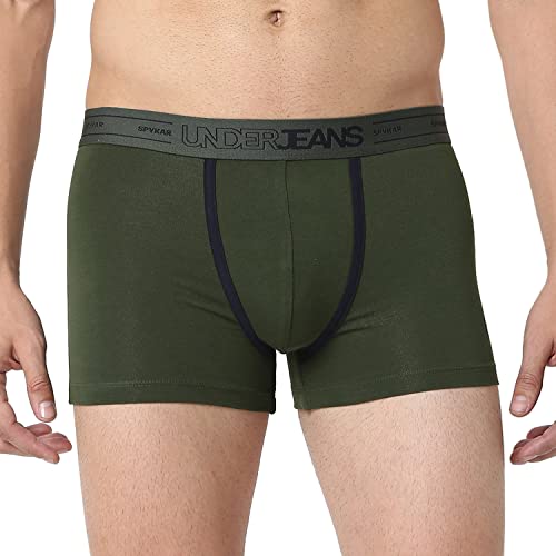 Image of Underjeans Men's Cotton Regular Fit Solid Trunk