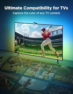 Govee TV Backlight 3 Lite with Fish-Eye Correction Function Sync to 55-65 Inch TVs, 11.8ft RGBICW Wi-Fi TV LED Backlight Strip with Camera for Immersive Experience, Voice and APP Control, Adapter