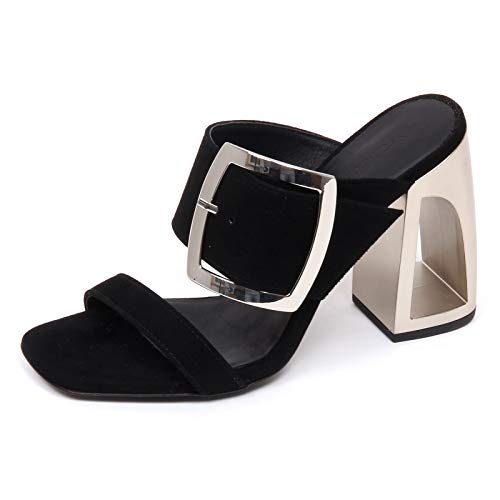  Vic Matie E9530 Sandalo Donna Black LONGISLAND Scarpe Suede Sandal Shoe Woman [36]