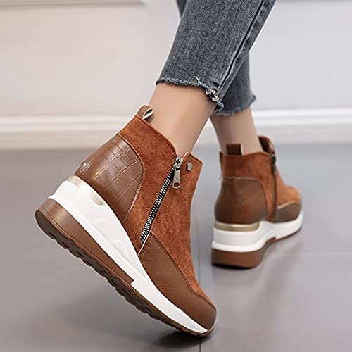 Bottines plateforme pour femmes mi-talons bottes de robe mode