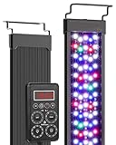 fishkeeper Smart LED Aquarium Light with One-Button Real-Time Sync, 24/7 Mode Full Spectrum Fish Tank Lights, 9 Colors DIY, 9 Timer, 10 Brightness IP68 Waterproof Aquarium Plant Light for 12-18 inch