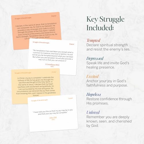 Image of Yesha Bible Verse Cards, Scripture Cards & Christian Prayer Cards - Daily Devotional Cards for Faith, Encouragement & God's Promises - 100 Mini Scripture Cards for Healing, Deliverance & Breakthrough