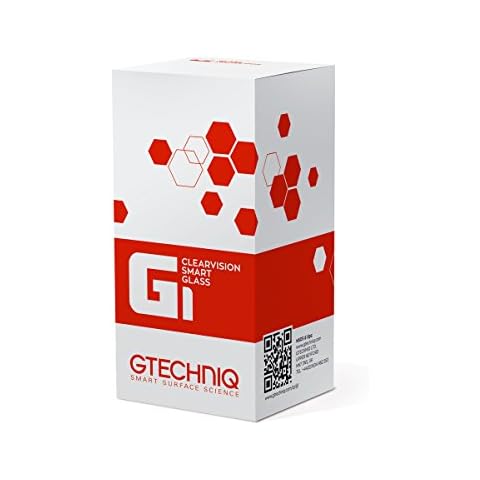 Gtechniq Auto G1 ClearVision Smart Glass for Cars, Repels Water off Glass and Windscreens, Easy to Use, Lasts up to 20,000 Miles, 15ml Cover